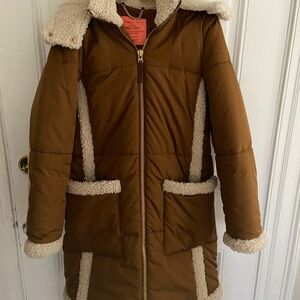 J. Crew Brown Puffer Coat